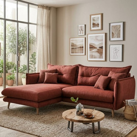 Dream Home סלון פינתי דגם נינגן צבע חום חמרה - 260*160