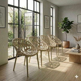 Dream Home סט 4 כיסאות דגם: Nikol צבע מוקה