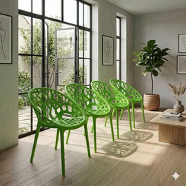 Dream Home סט 4 כיסאות דגם: Nikol צבע ירוק