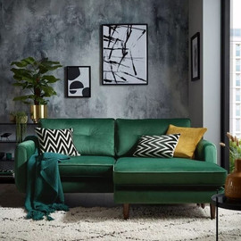 Dream Home סלון פינתי דגם לורד צבע ירוק בקבוק - 300*200