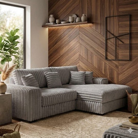 Dream Home סלון רביצה פינתי דגם יסמין צבע אפור - 280*180
