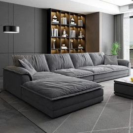 Dream Home סלון רביצה פינתי דגם פיקוס צבע אפור - 300