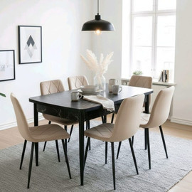 Dream Home סט פינת אוכל נפתח כולל 4 כיסאות דגם מישל