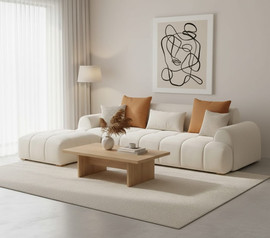 Dream Home ספת רביצה תלת מעוצבת כולל הדום תואם דגם ליידן
