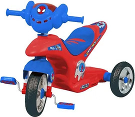 Luli Babys Style תלת אופן אופנוע מוזיקלי עם אורות - ספיידרמן