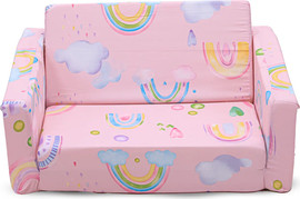 Luli Babys Style ספה נפתחת לילדים -קשתות ורוד
