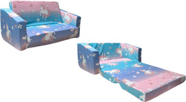 Luli Babys Style ספה נפתחת לילדים - חד קרן ורוד