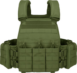 Tactiranger ווסט טקטי מקצועי מבית Tactiranger – כולל MOLLE, תואם לוחות מיגון רמה III/IV, קל משקל ונוח. אידאלי ללוחמים, מאבטחים וחובבי טקטיקה. זמין בצבע שחור/ירוק זית