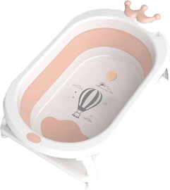 BABY Queenix אמבטיה סיליקון מתקפלת דגם כתר ורוד