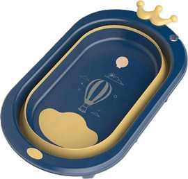 BABY Queenix אמבטיה סיליקון מתקפלת דגם כתר כחול