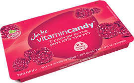 Jake סוכריות ללא סוכר בטעם פטל מועשר בויטמין C