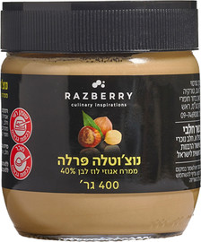 רזברי ממרח נוגט לבן 40% (חלבי)