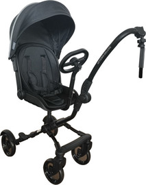 BABY-LAND טרמפיסט צד לעגלה עם מושב נשכב מרופד וגגון בייב סייפ