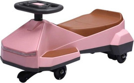 טוויסט בימבה כוכב טסלה חשמלית 12V לילדים עם אורות וצלילים - ורוד