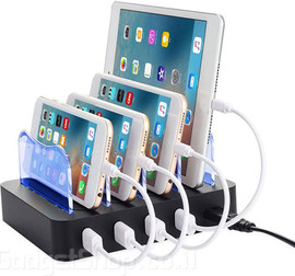 GadgetShop עמדת טעינה חכמה עד 4 מכשירים