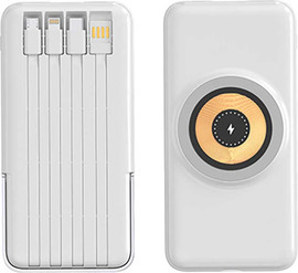 GadgetShop מטען נייד פאוורבנק 10,000mAh עם משטח טעינה אלחוטי 15W
