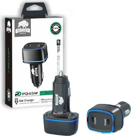 GadgetShop מטען לרכב PD כפול 20W + 25W