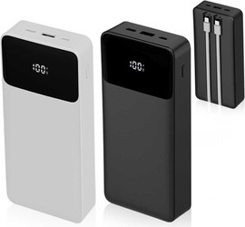 GadgetShop מטען נייד פאוורבנק 20,000mAh עם כבלים מובנים