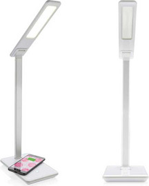 GadgetShop מנורת לד שולחנית משולבת עם מטען QI