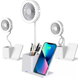GadgetShop עמדת טעינה אלחוטית עם מאוורר ותאורה