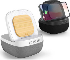 GadgetShop מעמד טעינה אלחוטי 15W משולב עם רמקול Bluetooth איכותי 5W