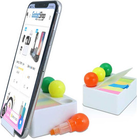 GadgetShop מעמד שולחני לסמארטפון עם מרקרים ודגלוני סימון