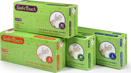 Safe Touch מארז 10 קופסאות כפפות לטקס 100 יחידות מידה: M