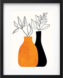 ATIA LIVING הדפס אומנותי ממוסגר -לחי אל לחי  CHEEKS  40X50CM - תמונה לבית