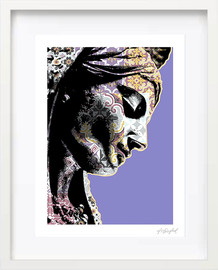 ATIA LIVING הדפס אומנותי ממוסגר -INDIGO אינדיגו  40X50CM