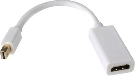 כללי מתאם Mini DisplayPort זכר ל-HDMI נקבה (20 ס"מ) – חיבור מהיר ואיכותי!
