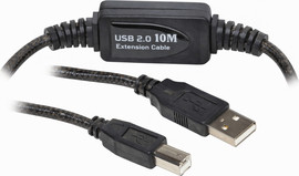 Topx כבל USB 2.0 למדפסת 10 מטר עם מגבר אקטיבי (USB-A ל-USB-B)