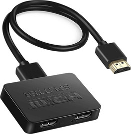 Confidence מפצל HDMI מוגבר 4K – כניסה אחת לשני מסכים (1 In 2 Out) דגם
