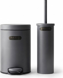 yaad פח פדל 3 ליטר טריקה שקטה דגם אוהיו BRAVO אפור כהה