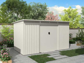 SUPER GARDEN SHED מחסן מתכת משודרג BELLA C 3.40X1.42 SUPER GARDEN SHED
