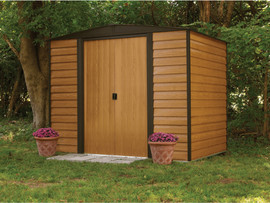 SUPER GARDEN SHED מחסן חצר מתכת דמוי עץ WR86 מידה 2.53X1.81 מטר. ARROW SUPER GARDEN SHED