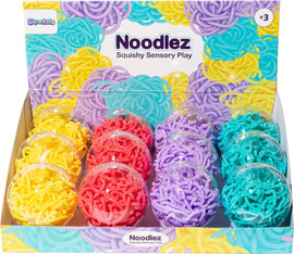 Superkids Noodlez – משחק סנסורי נודלס – קופסה עגולה 50 גרם - Superkids