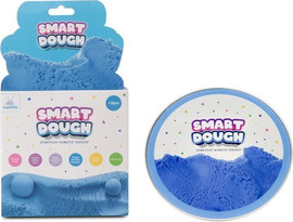 Smart Dough בצק קינטי כחול 80 גרם במארז קופסה עגולה - Smart Dough