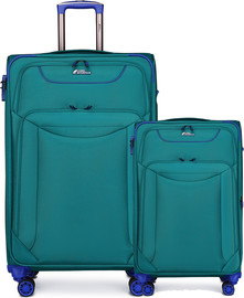 Camel Mountain Camel Mountain® Titan 20" & 32" – סט זוגי למקסימום קיבולת, קומפקטי וגדול במיוחד - טורקיז גל