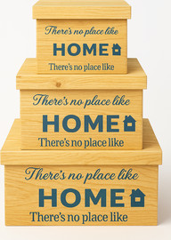סטייל דיזיין שלושיית ארגזים עם מכסה  home