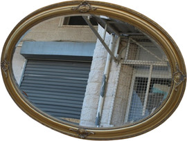 סטייל דיזיין מראה מעוטרת אובלית 102*72