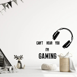 BOSO מדבקת קיר - Can't hear you I'm GAMING