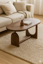 סטייל דיזיין שולחן עץ אובלי אומברטו גדול 105 ס"מ