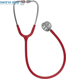 עולם הרפואה סטטוסקופ ליטמן קלאסיק 3M - חברת Littmann- בצבע אדום