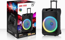 Aya Baby בידורית קריוקי ניידת 15 אינץ עם תאורת RGB