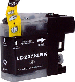 BROTHER מארזי 4 ראשי דיו שחור תואם Brother LC227XLBK