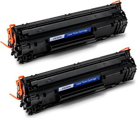 HP זוג טונרים תואמים שחור HP CE285AD 85A