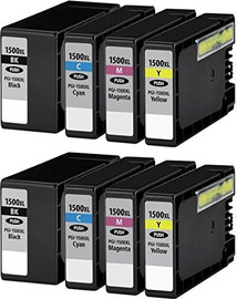 CANON שני סטים של ראשי דיו תואמים Canon PGI-1500XL