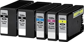 CANON חבילת חסכון שני שחורים ושלושה צבעים תואמים Canon PGI1500XL