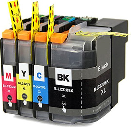 BROTHER סט 4 ראשי דיו תואמים Brother LC22U XL