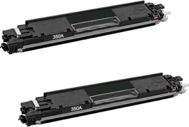 HP זוג טונרים שחורים תואמים HP CF350A 130A